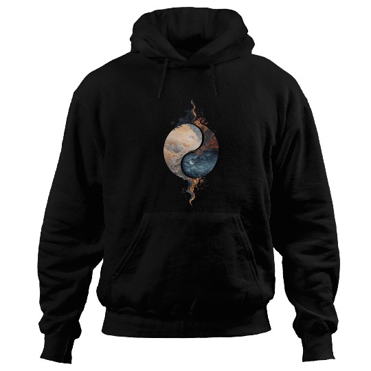 Yin Yang Celestial Balance Design Hoodies