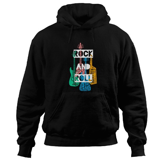 Rock and Roll Guitar Art Design Hoodies
