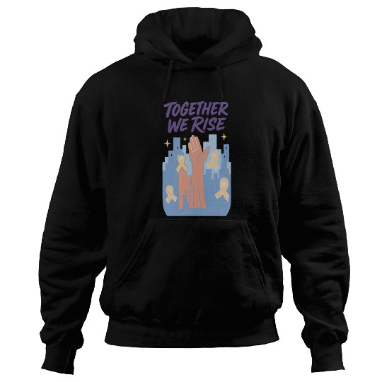 Together We Rise │ Childhood Cancer Awareness	 Hoodies