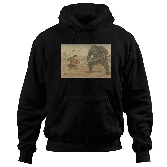 Epic Samurai Duel Illustration Hoodies