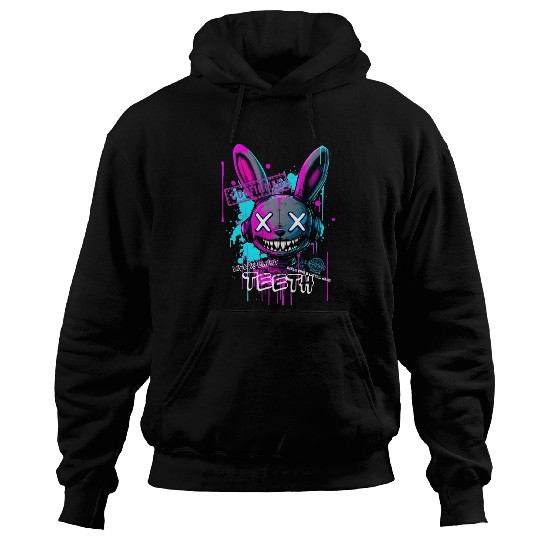 Graffiti Bunny Teeth Streetwear Hoodies