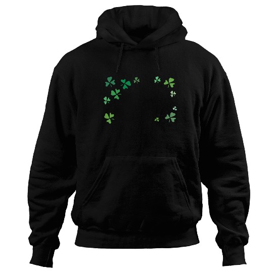 Dark green shamrocks, St Patrick's Hoodies