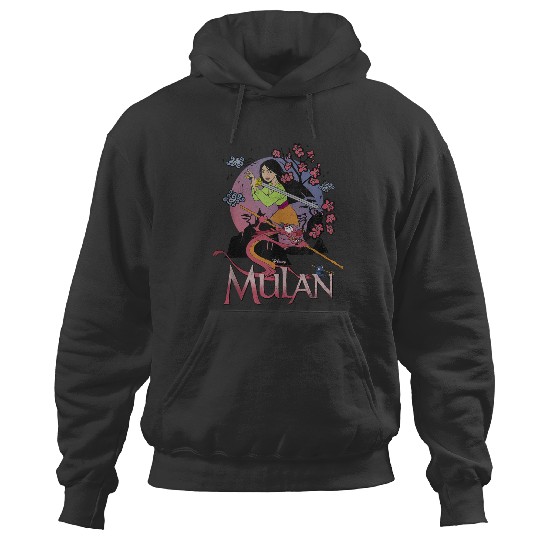 Disneyss Mulan Warrior Stance Sunset Poster Hoodies