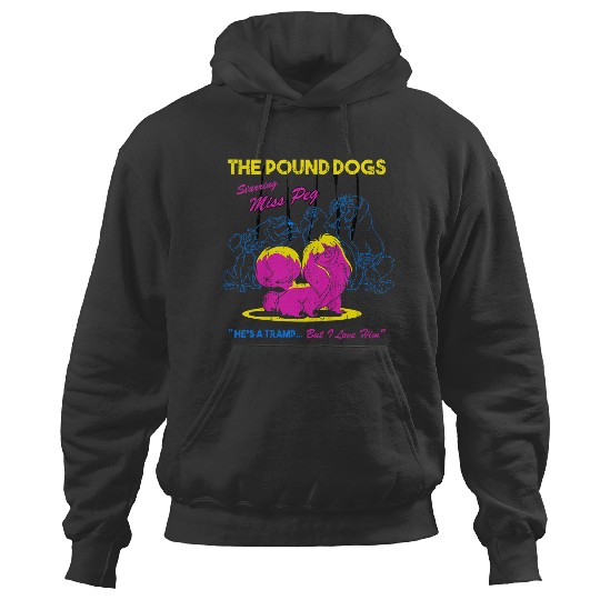 Disneyss The Lady And The Tramp Miss Peg Neon Portrait Hoodies