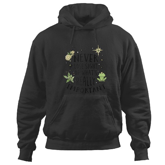 Disneyss The Princess The Frog Never Lose Sight Text Hoodies