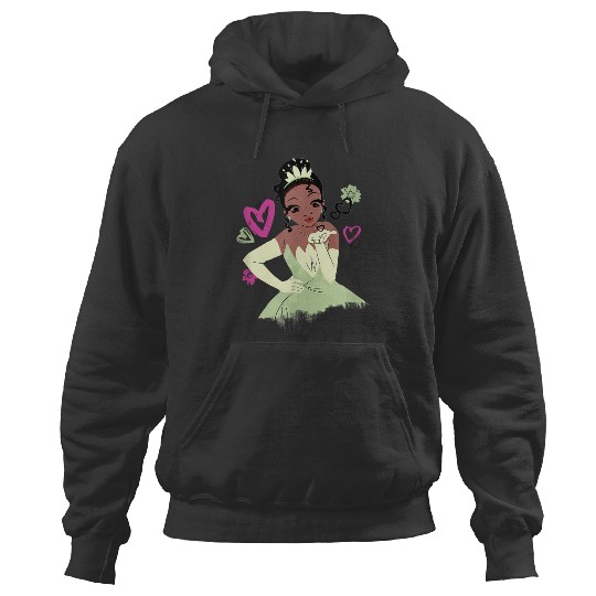 Disneyss The Princess And The Frog Tiana Heart Kissses Sketch Hoodies