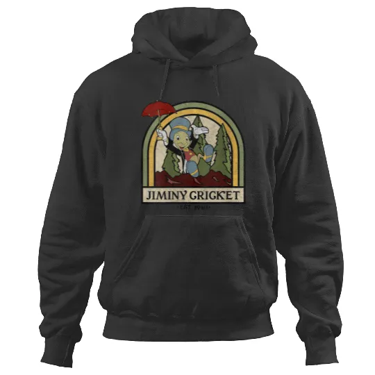 Disneyss Pinocchio Jiminy Cricket Established 1940 Hoodies