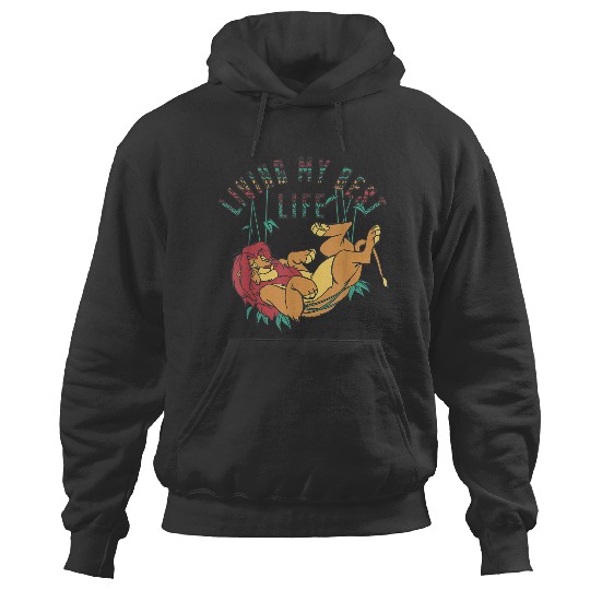 Disneyss The Lion King Living My Best Life Simba Text Fill Hoodies