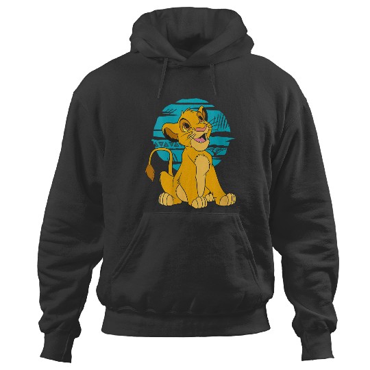 Disneyss The Lion King Young Simba Happy Blue Retro Hoodies