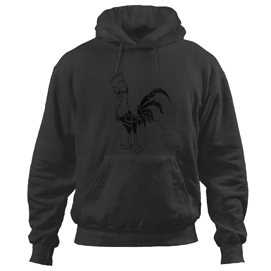 Disneyss Moana Hei Hei Outline Left Chest Hoodies