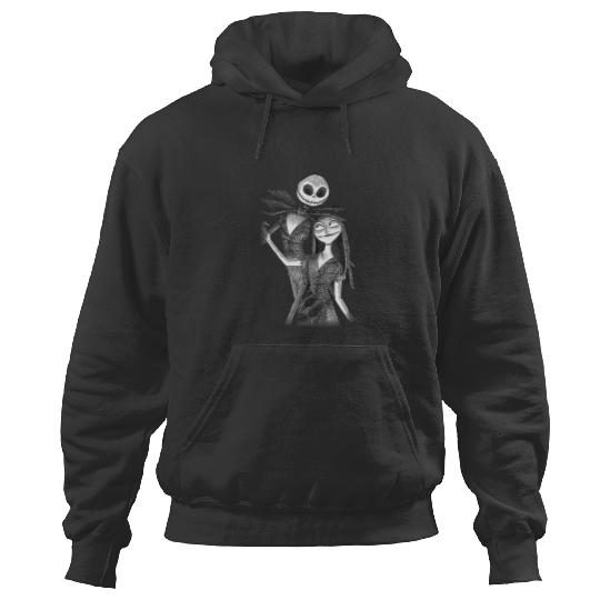 Disney The Nightmare Before Christmas Jack Sally Sketch 3408 Hoodies