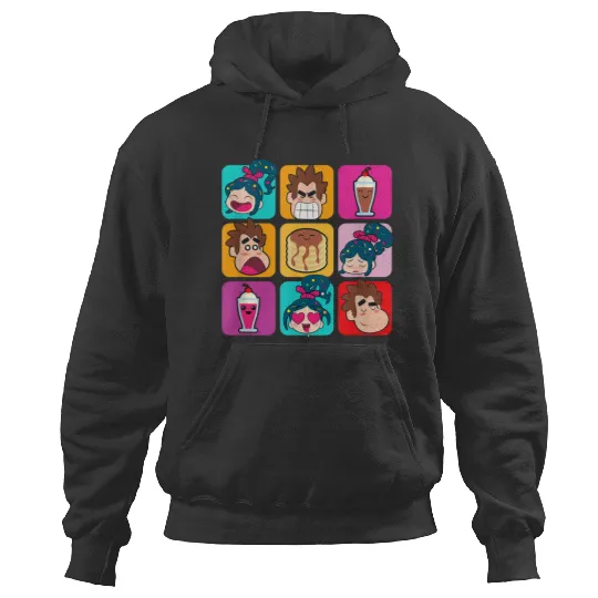Disneyss Wreck it Ralph Vanellope Ralph Desserts Panels Hoodies