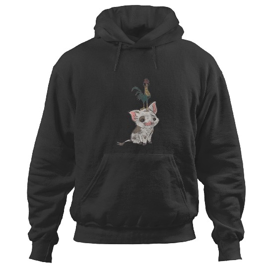 Disney Moana Pua And Hei Hei Simple Portrait Hoodies