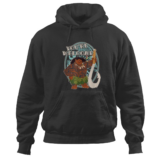 Disney Moana Maui You're Welcome Tribal Frame Chest Portrait Hoodies