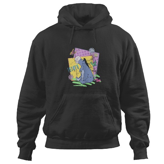 Disney Winnie The Pooh Eeyore Retro Butterflies Poster Hoodies