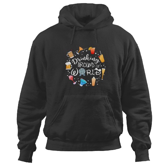 Drinking Around the World Hoodies, Disney Drinks Hoodies, World Traveler Hoodies