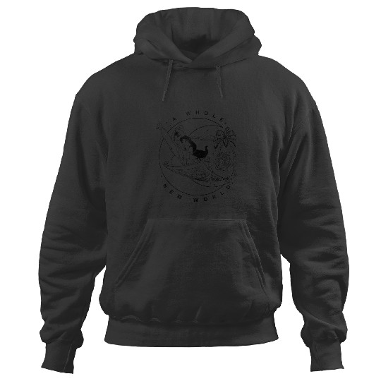 Disney Aladdin Jasmine A Whole New World Line Art Hoodies