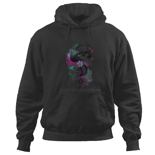 Disney Aladdin Jasmine Floral Watercolor Portrait Hoodies