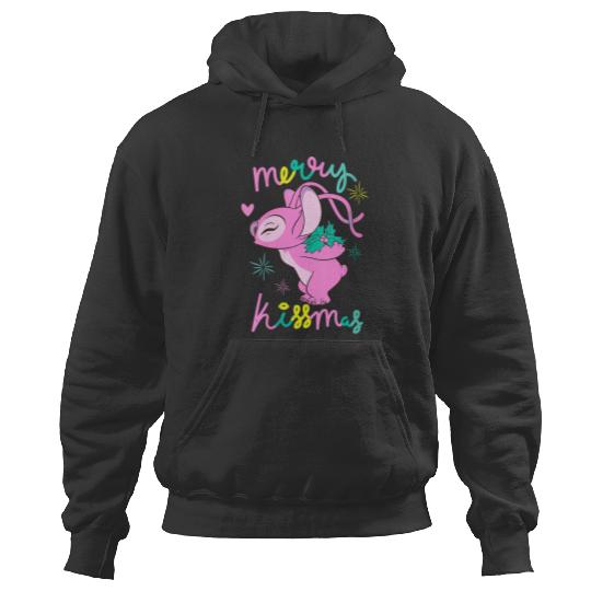 Disneyss Lilo Stitch Christmas Angel Merry Kisssmas Mistletoe Hoodies