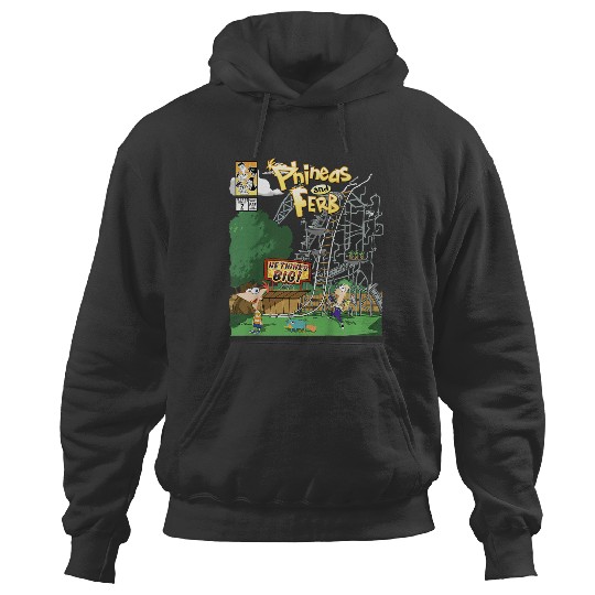 Disneyss Phineas And Ferb Rollercoaster Construction Magazine Hoodies
