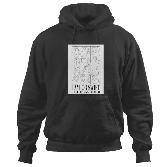 Discover Eras Tour T Drawing Black And White 1572 Hoodies