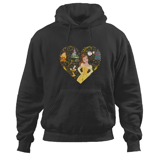 Disney Princess Belle Collage Heart Hoodies