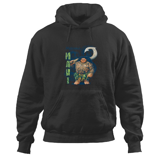 Disney Moana Maui Confident Pose Tribal Symbols Hoodies