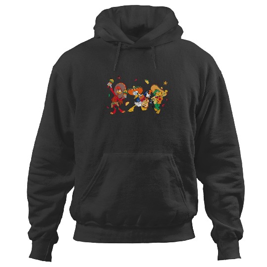 Retro The Three Caballeros  Hoodies, Jose Donald Duck Panchito, Disney Cinco De Mayo Fiesta Hoodies