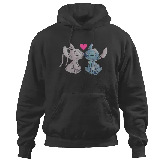 Disneyss Lilo Stitch Valentine's Day Stitch Angel Couple Hoodies