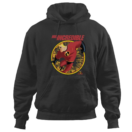 Disney Pixars The Incredibles Mr. Incredible Distressed Badge Hoodies