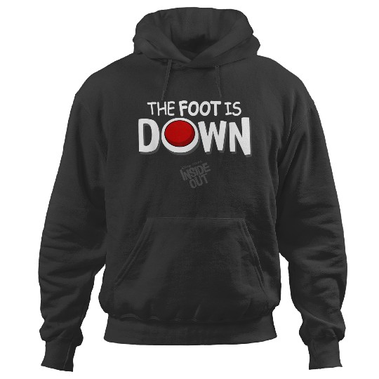 Disneyss Pixars Inside Out The Foot Is Down Text Logo Hoodies