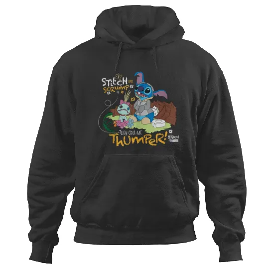 Disneyss 100 Stitch In Costume Bambi They Call Me Thumper Hoodies