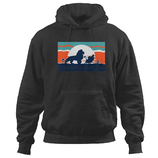 Kids Disneyss The Lion King Silhouette Hakuna Matata Retro Sunset Hoodies
