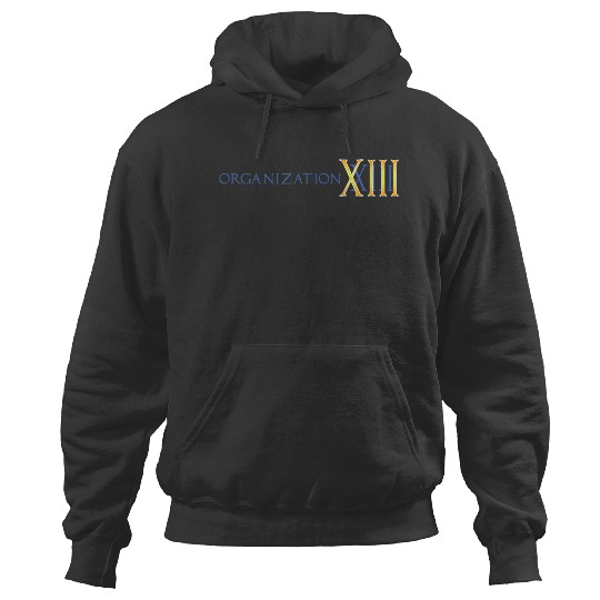 Disneyss Kingdom Hearts Organization Xiii Big Chest Text Logo Hoodies