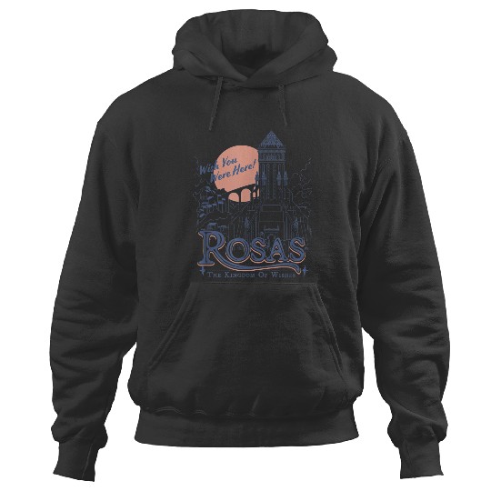 Disneyss Wish Rosas Wish You Were Here Travel Poster Line Art Hoodies