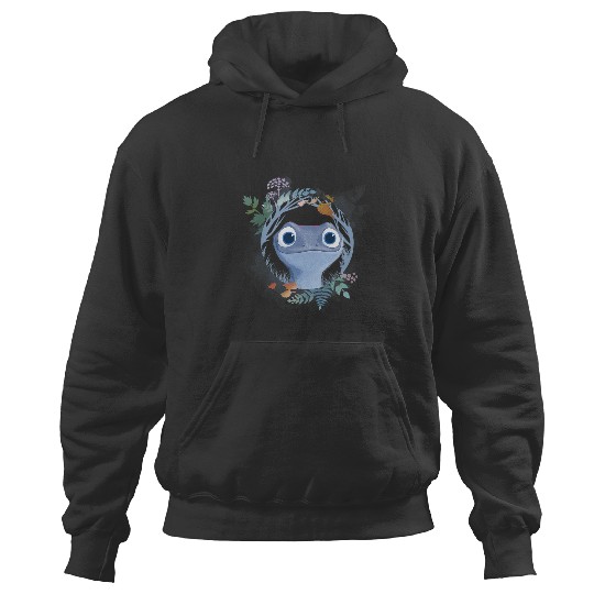 disney frozens 2 Bruni The Salamander Watercolor Portrait Hoodies