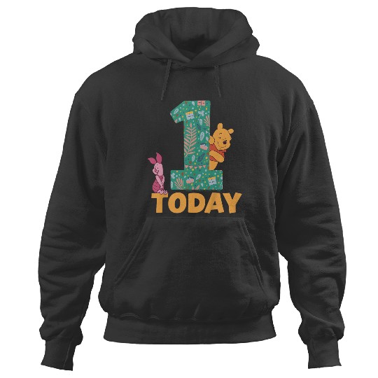 Kids Disney Winnie The Pooh Piglet Birthday 1 Year Old Today Hoodies