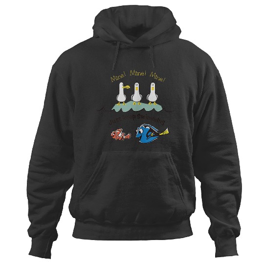 Disneyss Pixars Finding Nemo Mine Mine Mine Just Keep Swimming Hoodies