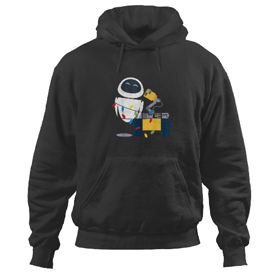 Disney Pixars Wall-E Eve Christmas Light Wrap Graphic Short Sleeve T-Shirt Hoodies