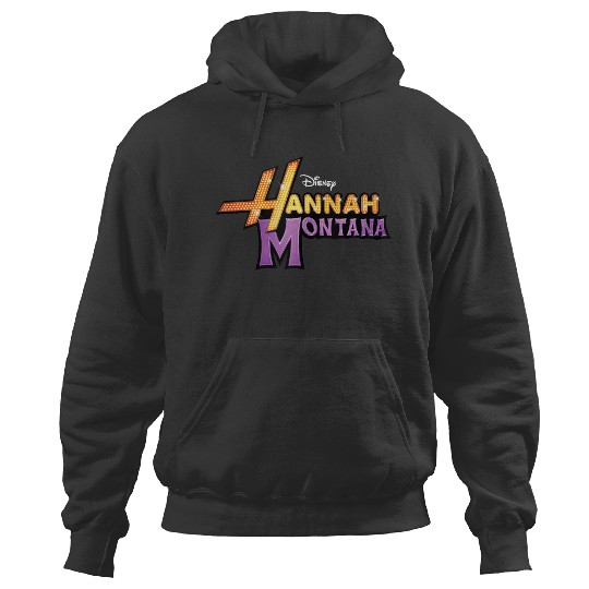 Disneyss Hannah Montana Classic Iconic Big Chest Text Logo Hoodies