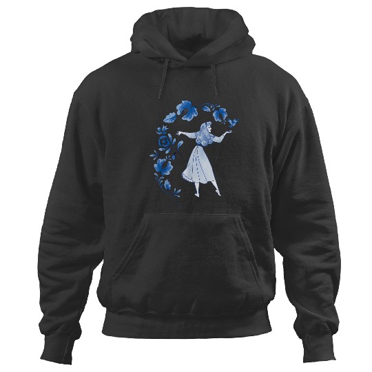 Disneyss Sleeping Beauty Princess Aurora Blue Flowers Hoodies