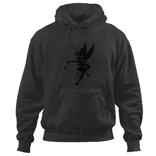 Disneyss Peter Pan Tinker Bell Pixie Dust Vintages Silhouette Hoodies