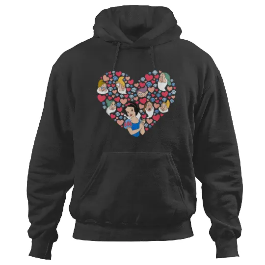 Disneyss Snow White And The Seven Dwarfs Heart Valentine's Day Hoodies