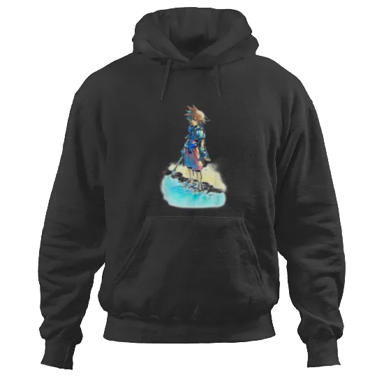 Disney Kingdom Hearts Sora Beach Sketch Hoodies