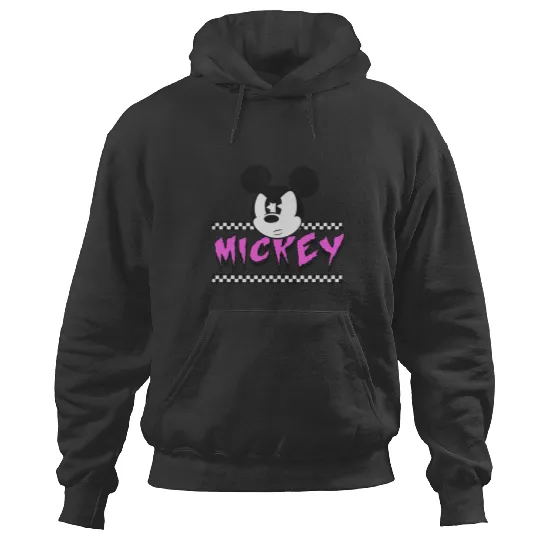 Disney Mickey And Friends Retro Checkerboard Punk Mickey Hoodies