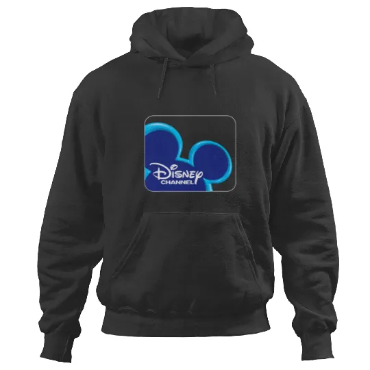 Disney Channel  Mickey Mouse Blue Retro 2000s Logo Hoodies