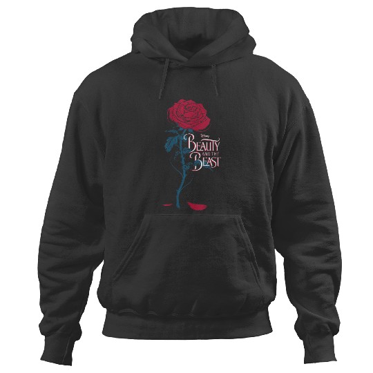 Disneyss Beauty And The Beast Fallen Rose Petals Logo Hoodies