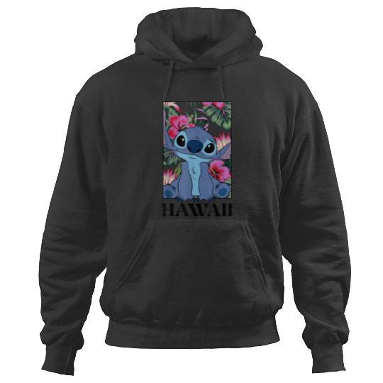 Disneyss Lilo Stitch Hawaii Hibiscus Cute Floral Portrait Hoodies
