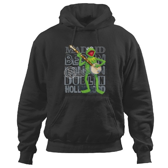 Disneyss The Muppets Vintages World Tour Kermit Banjo Poster Hoodies