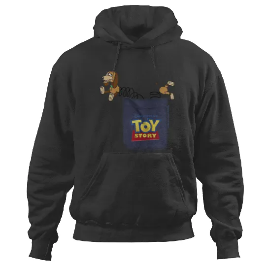 Disneyss Pixars Toy Story Slinky Dog Mini Pocket Icon Logo Hoodies